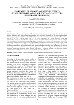 evaluation of organic amendments effects on soil microorganisms
