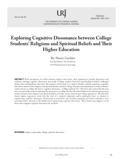 Exploring Cognitive Dissonance between College Students