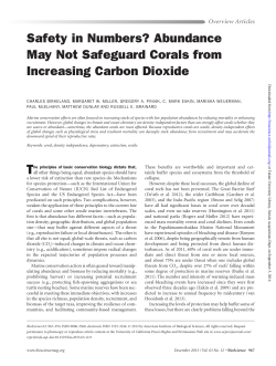 Abundance May Not Safeguard Corals from Increasing Carbon