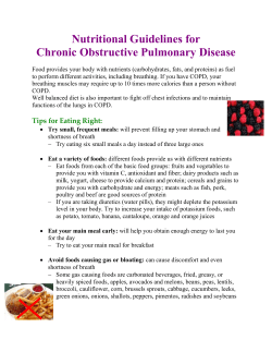 Nutritional Guidelines For COPD