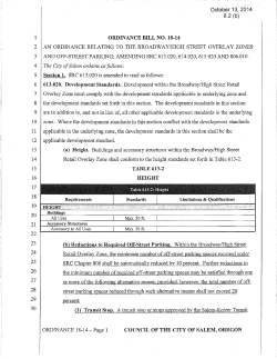 8.2 (b) I 4 The City of Salem ordains as follows