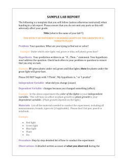 sample lab report - Mrs. Watson`s Room