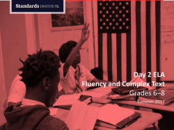 Day 2 ELA Fluency and Complex Text