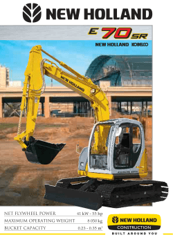 NET FLYWHEEL POWER 41 kW - 55 hp maximum operating weight