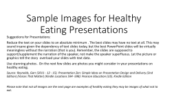 Sample Images for Healthy Eating Presentations