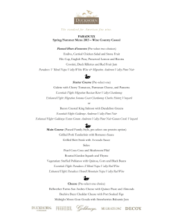 Passed Hors d`oeuvres (Pre-select two choices)