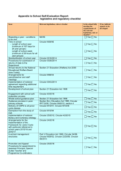Sample template for a school self