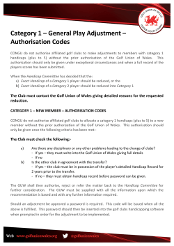 Category 1 &ndash; General Play Adjustment