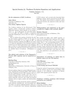 Nonlinear Evolution Equations and Applications