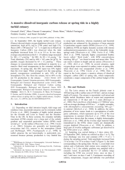 A massive dissolved inorganic carbon release at
