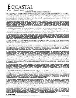 Converted from DNCLO0.PRN - Coastal Federal Credit Union