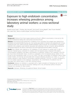 Exposure to high endotoxin concentration increases wheezing