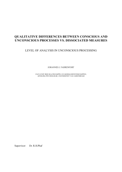 qualitative differences between conscious and unconscious