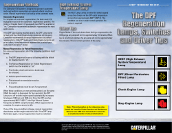 HEST (High Exhaust System Temperature) Lamp DPF (Diesel