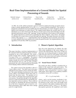 Real-Time Implementation of a General Model for Spatial