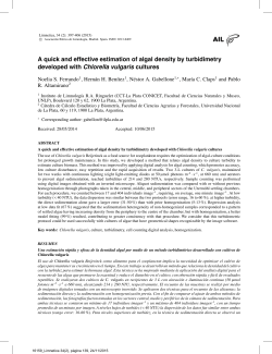 A quick and effective estimation of algal density by