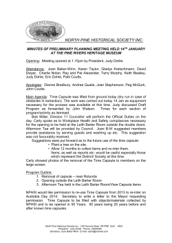 nphsi minutes january 2013 - North Pine Historical Society