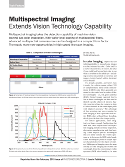 Multispectral Imaging Extends Vision Technology