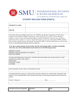 student release form (ferpa)