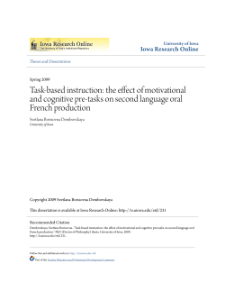 Task-based instruction: the effect of motivational and cognitive pre