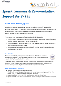 Elklan total training pack A highly successful accredited course for
