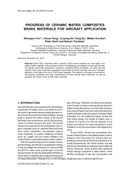 progress of ceramic matrix composites brake materials for aircraft
