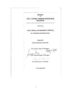 Cell Phone Towers Radiation Hazards - IITB-EE