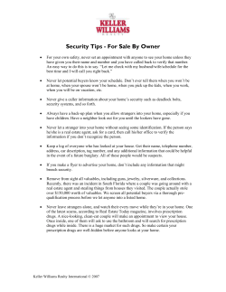 Home Selling Security Tips for the For Sale By Owner