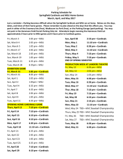 Parking Schedule for Springfield Cardinals and MSU Home Games