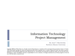 Information Technology Project Management * Third Edition