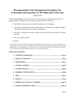 Crisis Management Procedures - Ohio Union