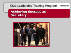 Communication Track - District 25 Toastmasters