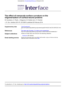oligomerization of surface-bound proteins The