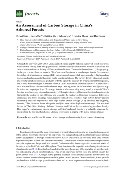 An Assessment of Carbon Storage in China`s Arboreal Forests