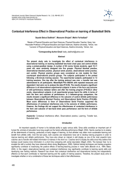 Contextual Interference Effect in Observational Practice on learning