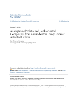 Adsorption of Volatile and Perfluorinated Compounds