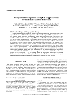 Biological Intercomparison Using Gut Crypt Survivals for Proton and