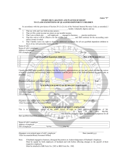 sworn declaration and waiver of right - DepEd-NCR