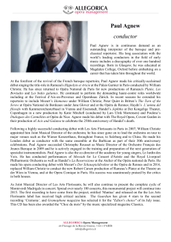 ALLEGORICA represents in general management the following artists: