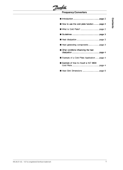 Frequency Converters Contents