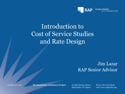Marginal Cost Studies - Regulatory Assistance Project