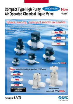 Compact Type High Purity Air Operated Chemical Liquid Valve
