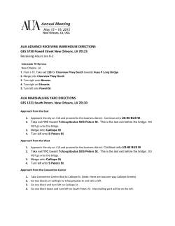 Directions to the GES Advance Receiving Warehouse and