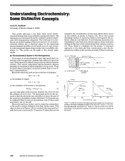 Understanding electrochemistry: some distinctive concepts