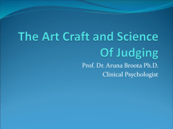 2. The Arts Craft and Science Of Judging