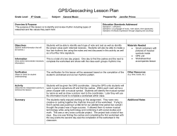 GPS/Geocaching Lesson Plan