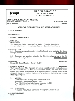 Councilor Korey Seyler Discussion and possible action by the City