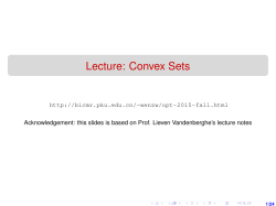 Lecture: Convex Sets