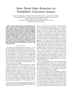 Static Partial Order Reduction for Probabilistic