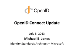 OpenID Connect Update - Mike Jones: self